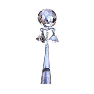 Antique Baby Rattle Whistle Bells Sterling Silver Victorian